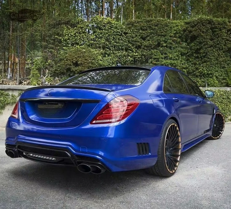 High Quality Car Bodykit 2014-2017 for  Benz W222 Update to WALD Style Front Rear Bumper Side Skirts Fenders