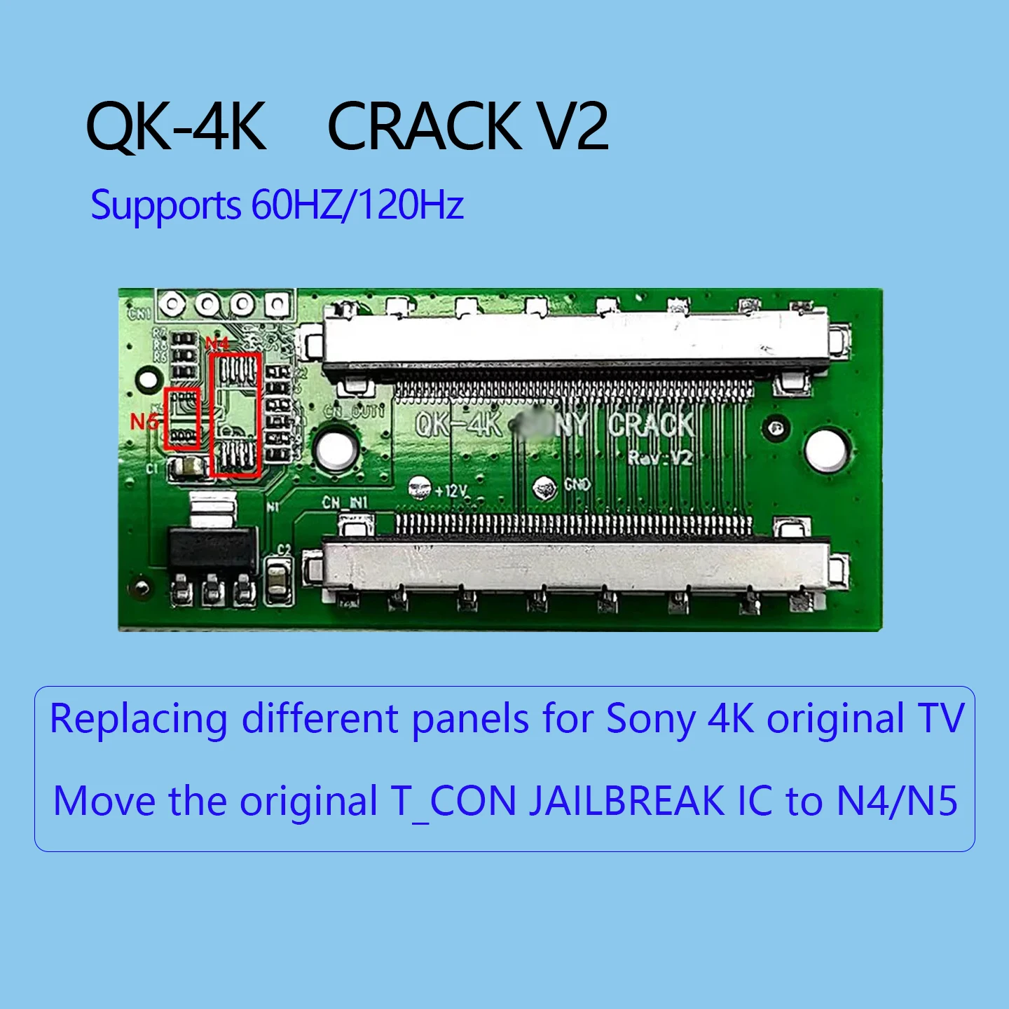 For Sony original TV repair and replacement of non identical 4K 60HZ 120HZ decryption board