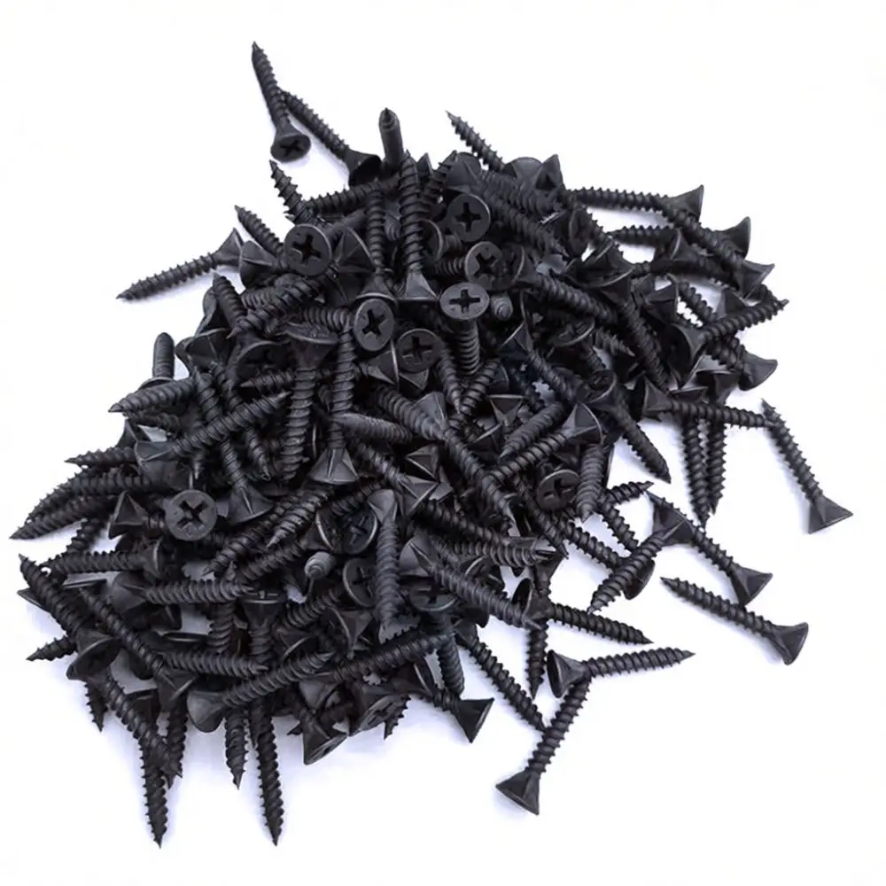 Reliable Black Drywall Screws M3 5mm Phillips Head Self Tapping Carbon Steel Fasteners For Professional Interior Construction