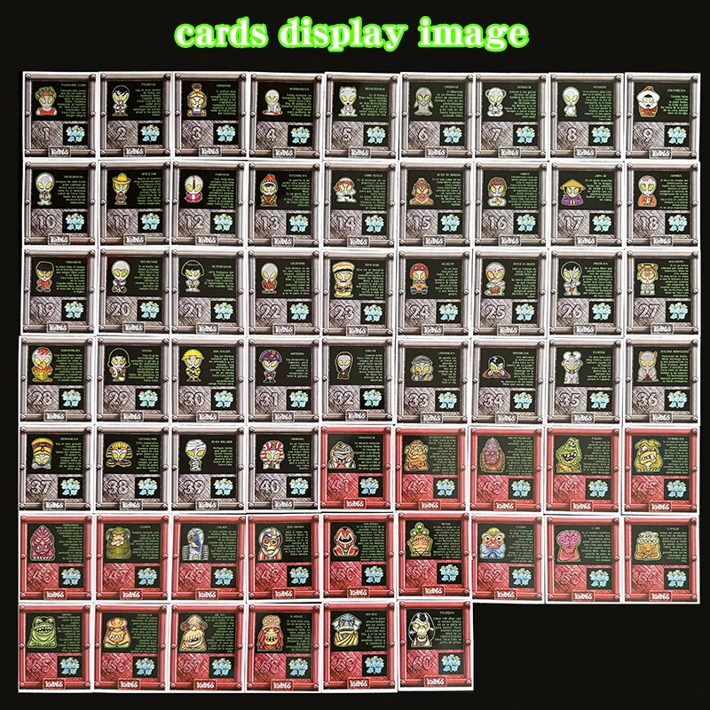 Lote De Tazos Sabritas Hielocos Alien 60 unidades de cartões e adesivos coleção de álbum completo presente de colecionador pode brilhar no escuro