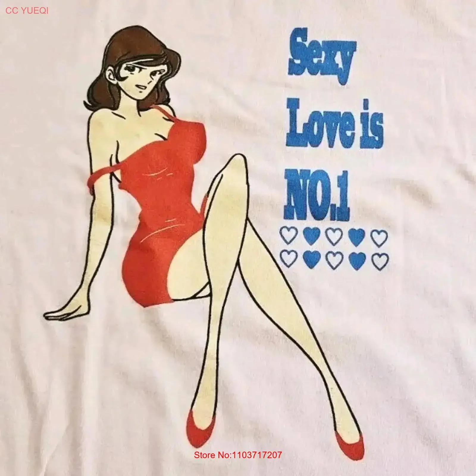 Футболка Lupin The 3rd Anime Fujiko Mine Sexy Love Manga Comic L винтажная стираная модная унисекс стильная повседневная удобная