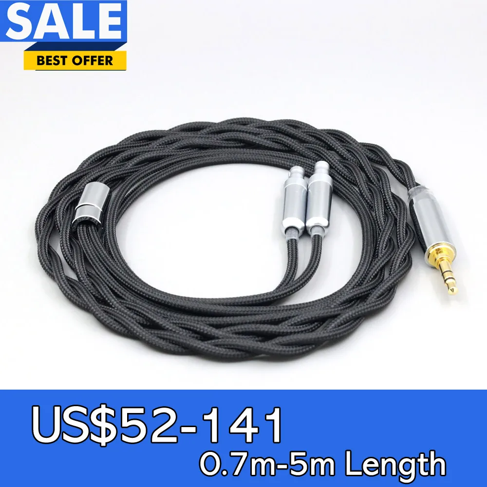 

Nylon 99% Pure Silver Palladium Graphene Gold Shield Cable For Sennheiser HD800 HD800s HD820s HD820 Dharma D1000 LN008287