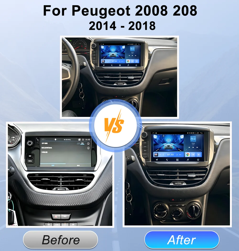 Car Radio Multimedia Player For Peugeot 2008 208 2014-2018 Wireless CarPlay Android 16 Auto Intelligent Systems Autoraido tools