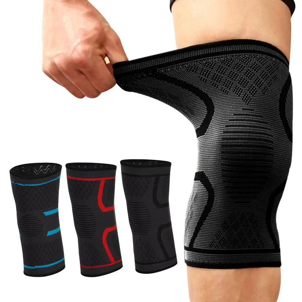 Good Nylon Polyester Compression Knee Pad Sleeve 5 Colors Elastic Knee Wrap Brace Strap Running Cycling