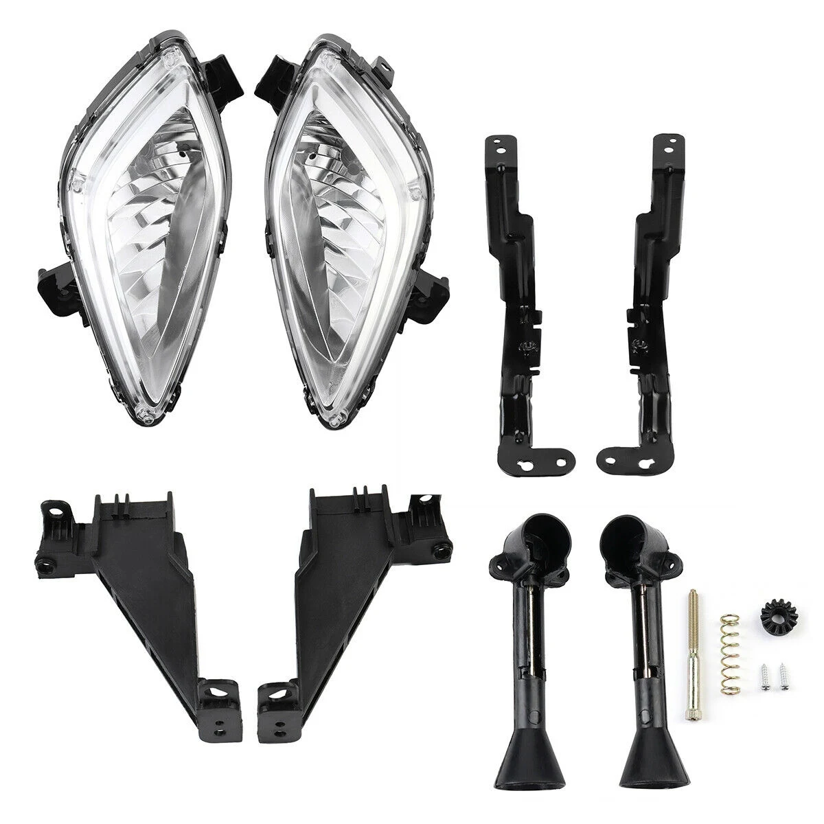 

AC34-2X Clear Front Bumper Fog Light With 881 Bulbs For Elantra 2011 2012 2013