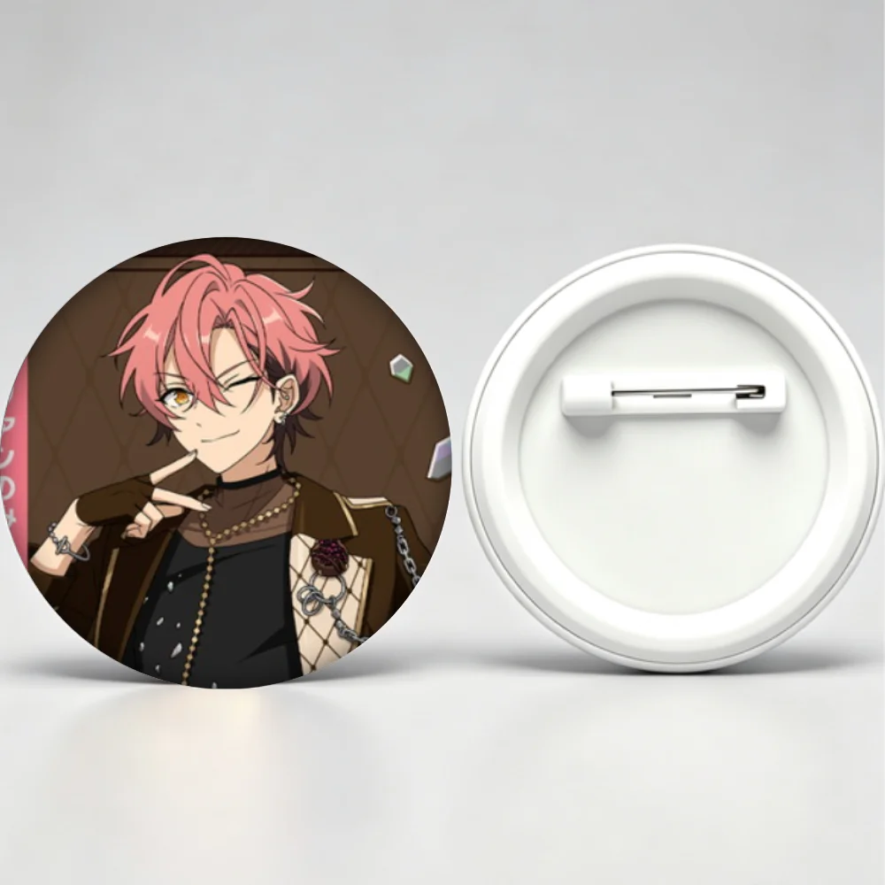 MELLOW DEAR US Group Pins Kojika Juis,Madoka Nozomi,Kuon Mashu,Tsuzura Chitose Brooches Round Cartoon Badge for Bag Accessories
