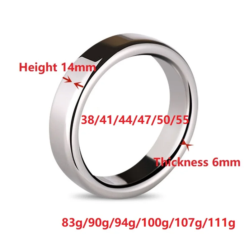 Top Quality Small Large Size Male Penis Ring Lock Stainless Steel Heavy Metal Cock Ring Ball Stretcher Erection Sexy Toy For Man