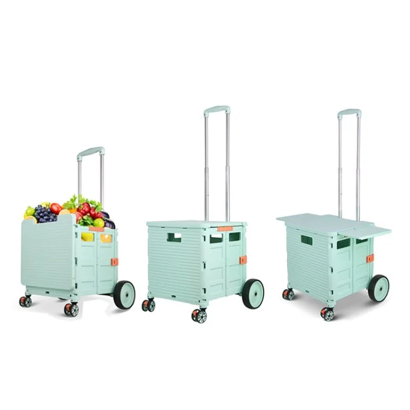 

Versatile Factory-Grade Foldable Cart: Lightweight Plastic Luggage Trolley, Multi-Function Collapsible Design for Easy Transport