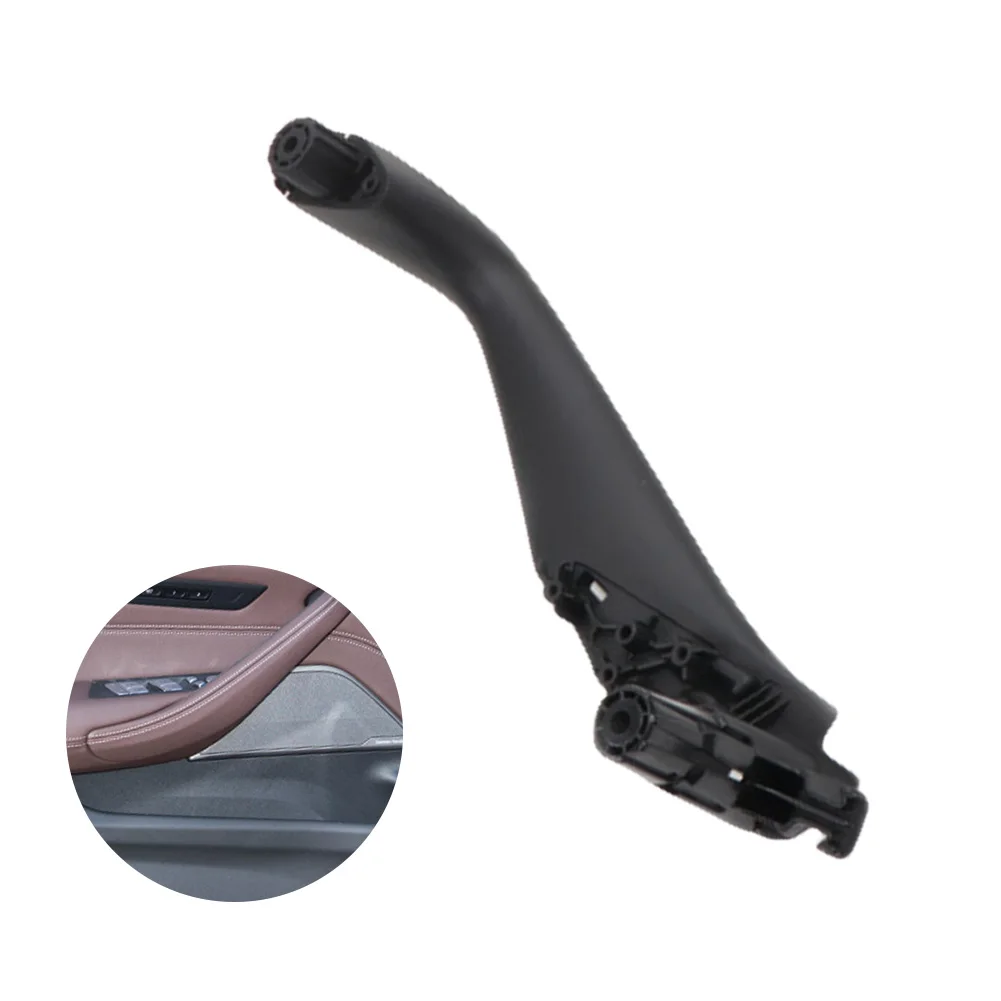 For BMW 5 Series G30 G31 G38 17-23 Car Door Handle Inside Panel Trim Left Right Door Pull Handle Carbon Fiber Car Door Pull Grab