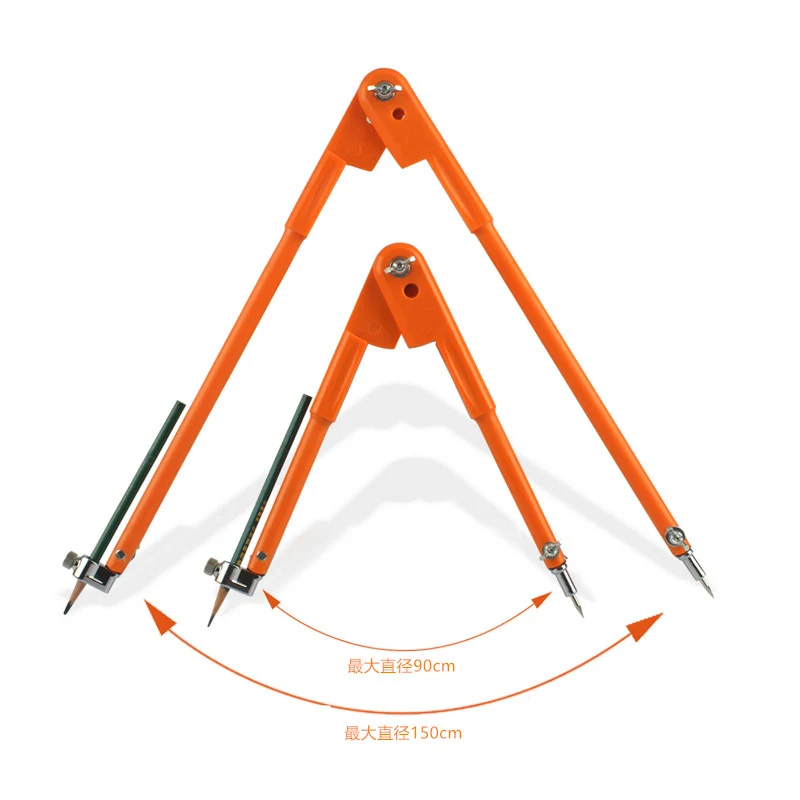 Steel Max 45/75cm Diameter Carpenter Precision Scribe Circular Pencil Drawing Compasses Adjustable Marking Scribing wood tool