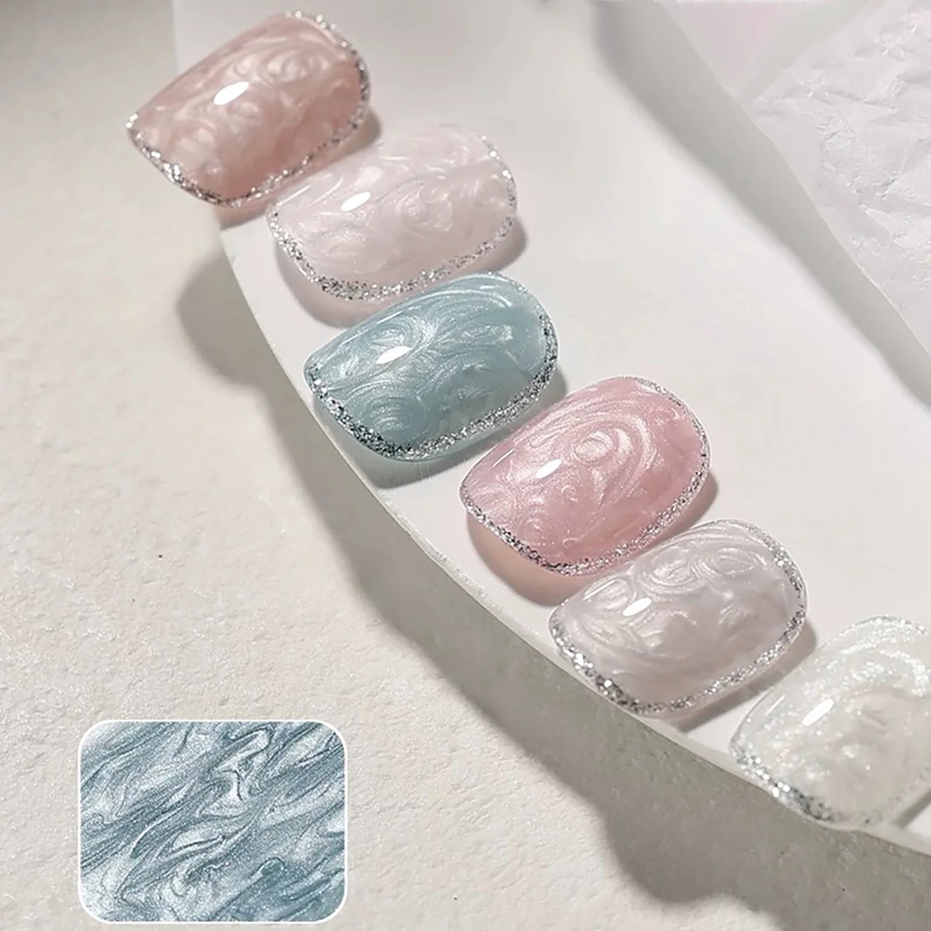 1 قطعة SHAKA الخريف الدخان المطر الخيوط لاصق هلام طلاء الأظافر 2025 جديد قذيفة اللؤلؤ غرامة تألق اللؤلؤ الملمس جيل للأظافر