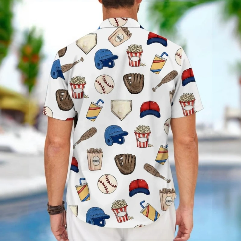 Camicia da uomo con stampa completa 3d moda Street uomo abbigliamento spiaggia camicie hawaiane Casual per uomo camicia oversize a maniche corte Top 2024