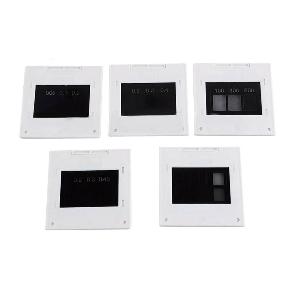 5Pcs 50x50mm Double Triple Slit Circular Diffraction Grating Set Plastic Physical Optics Teaching Demonstration Tool For Lab