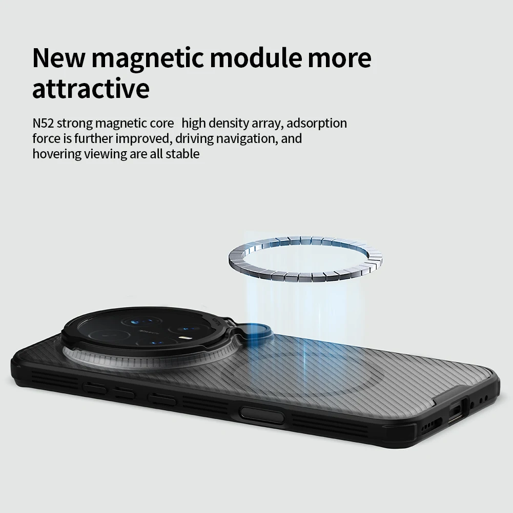 Funda Magnética Nillkin para Honor Magic 8 Pro 5G, CamShield Prop Adapt Lens Magsafe, con Soporte y Protección para la Cámara, Cubierta Trasera