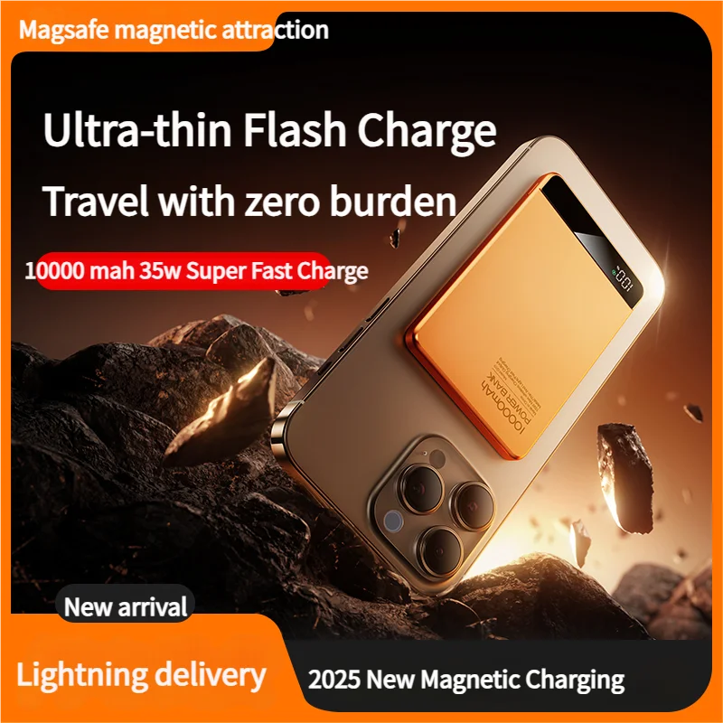 Original Qi2 Powerbank Wireless Charger for Apple iWatch 10 9 8 Magsafe Power banks external battery for iPhone 17 16Airpods Pro