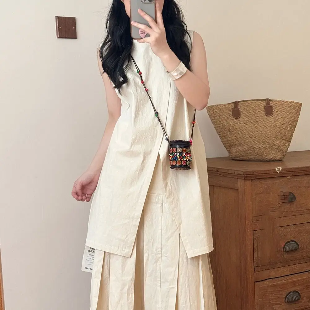 

All-match Cloth Ethnic Style Crossbody Bag Retro Vintage Handmade Weave Bag Coconut Shell Geometric Bohemian Shoulder Bag Women