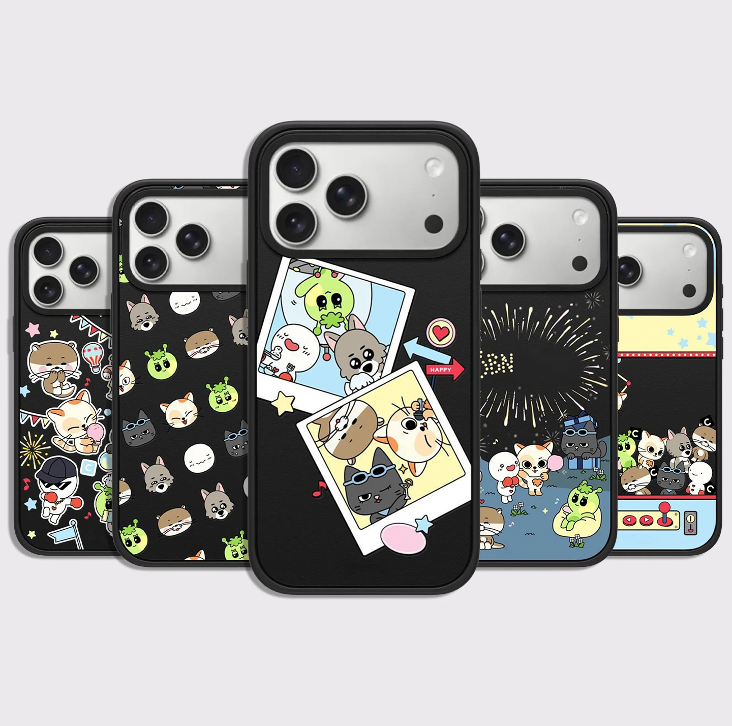

Cartoon Photo Black Matte Magnetic Phone Cover for IPhone 13 14 15 16 17 Pro Max Case for IPhone 17 Air Forest