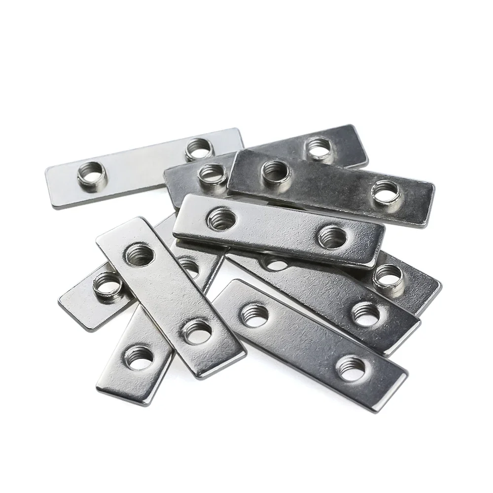 

100Pcs M5 Double T-nuts Zinc Plated Carbon Steel Tee Nuts for V-Slot T-Slot Aluminum Profile 3D Printer Parts