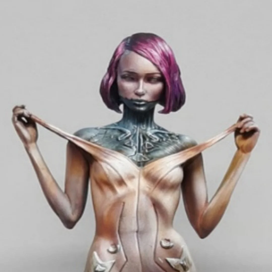 

1/24 Scale 75mm height Resin Figure Mechanical female Nsfw Model Kit Unassembled and Unpainted 3D printing DIY toy 1096