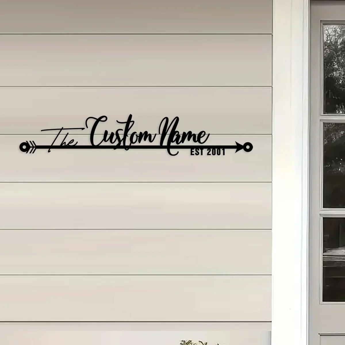 

Custom Personalized-Metal Personalized Arrow Family Name Sign, Large Metal Wall Art, Customized Home Decoration, Wedding Gift