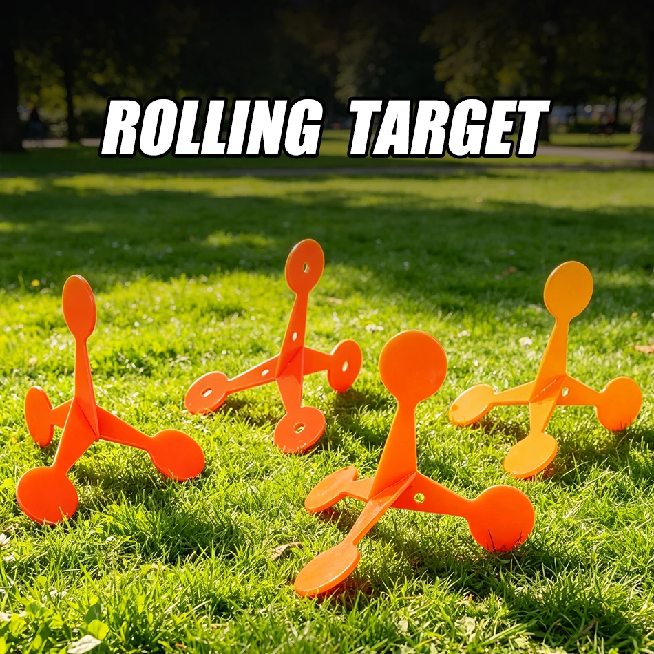 2mm Thick Multi-Sided Rotating Metal Target, for Slingshot, BB Gun & Airgun Precision Practice, Portable Impact Target for Hunt