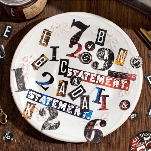 Imagen 2 del producto 1 Uds./1 lote de cintas adhesivas decorativas, reproducción de notas antiguas, diario basura, pegatinas japonesas para álbum de recortes