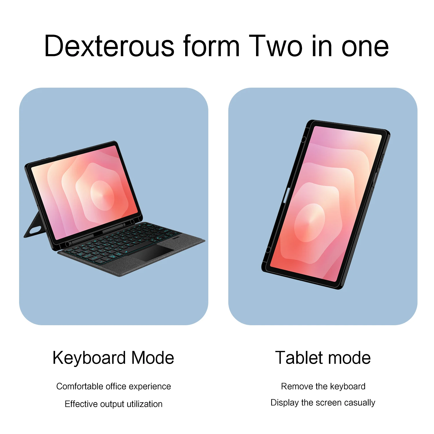 Magic Keyboard For Samsung Galaxy Tab S11 S10 Plus S10 Lite S8 S9 S7 FE 11 12.4 inch Case Smart Trackpad Backlit with Pen Holder