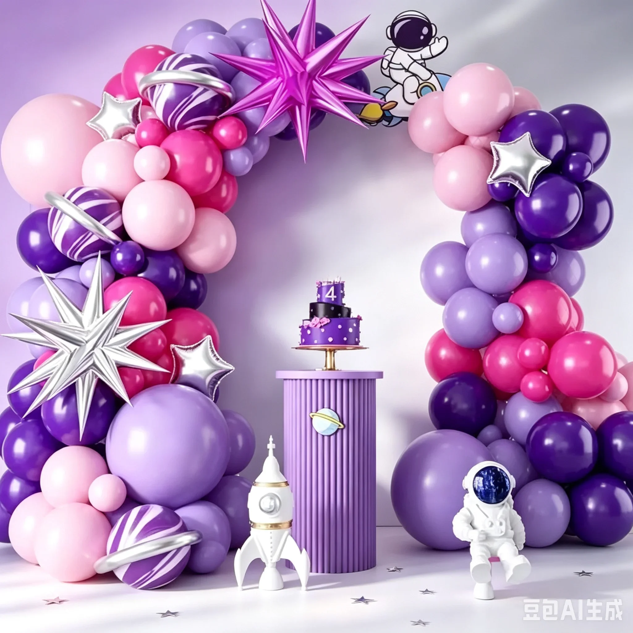 99 Stück rosa und lila Partyballons, metallisch rosarote und violette Latexballons für Mädchen-Geburtstagsfeiern, Hochzeitsdekorationen, Geschenk