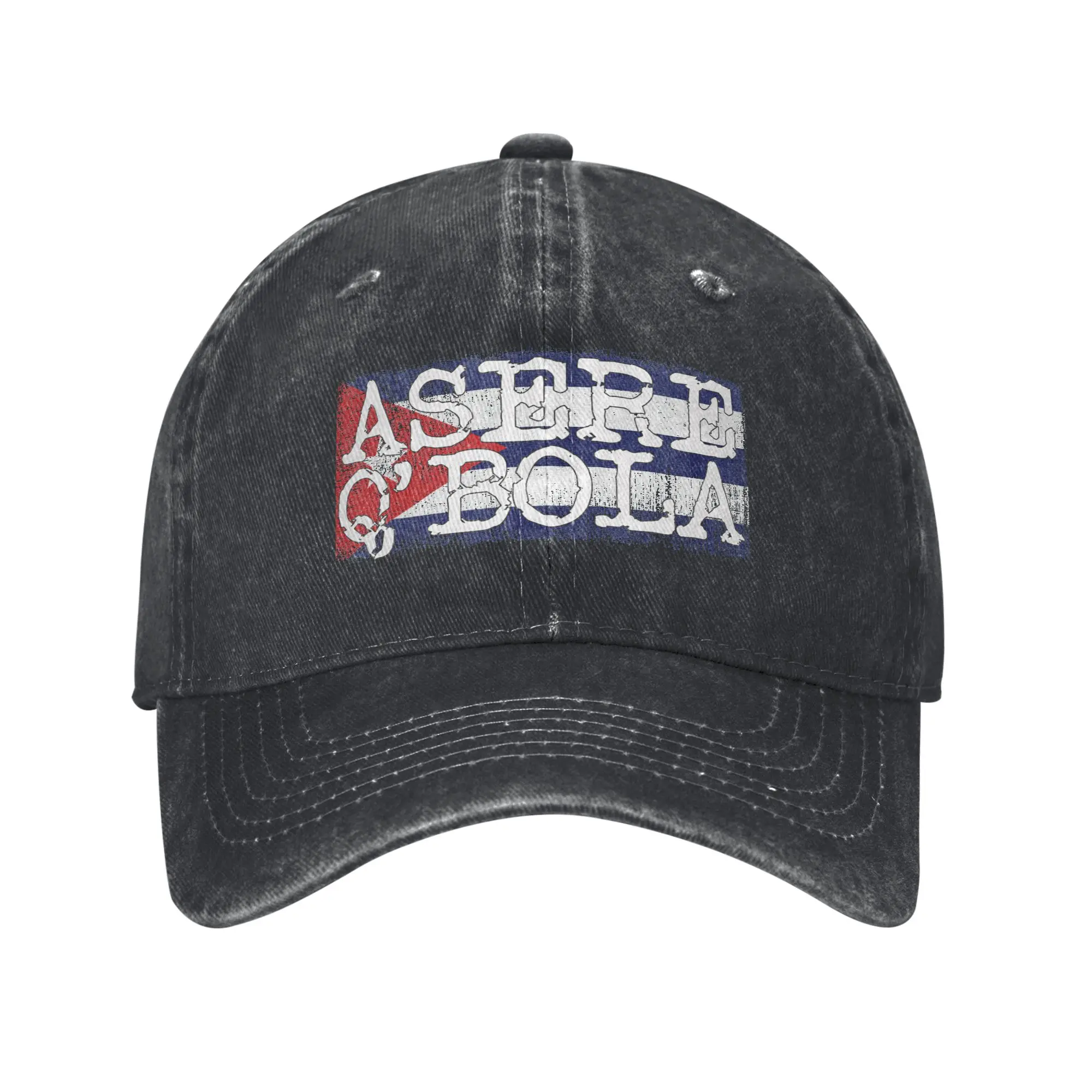 Funny Cuban Greeting Asere Que Bola Baseball Cap Distressed Washed Flag Snapback Unisex Outdoor All Season Travel Adjustable Hat