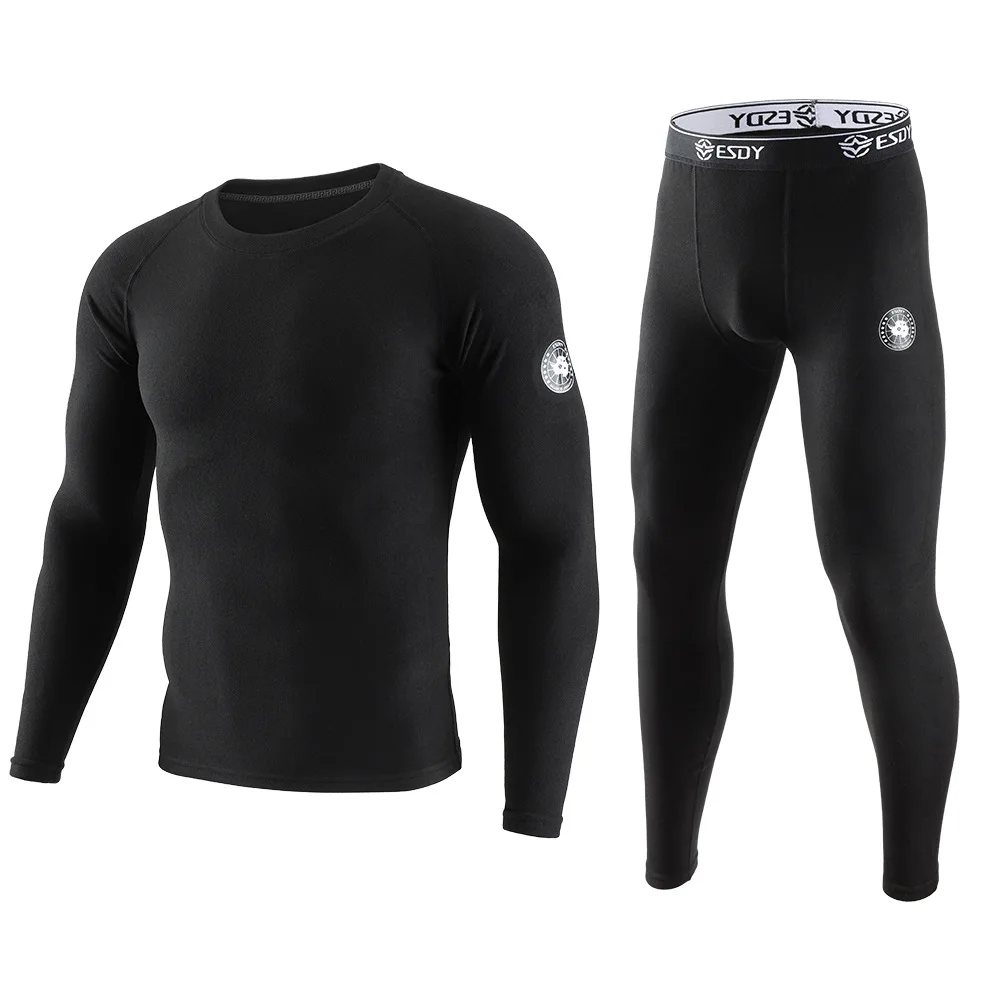 Outdoor Sports Men's New Style Fleece Thermal Underwear Soft Breathable Casual Camouflage Gym Fitness Yoga Underwear For Men