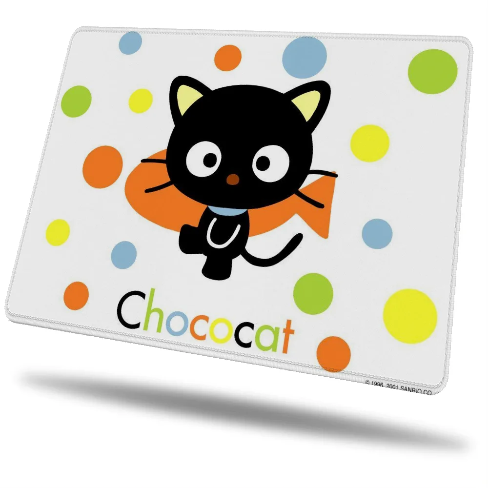 Chococat-alfombrilla de ratón pequeña para juegos, accesorios para Pc, alfombrilla de ratón de Anime, accesorio de escritorio de empresa, alfombrilla para ordenador portátil para jugadores