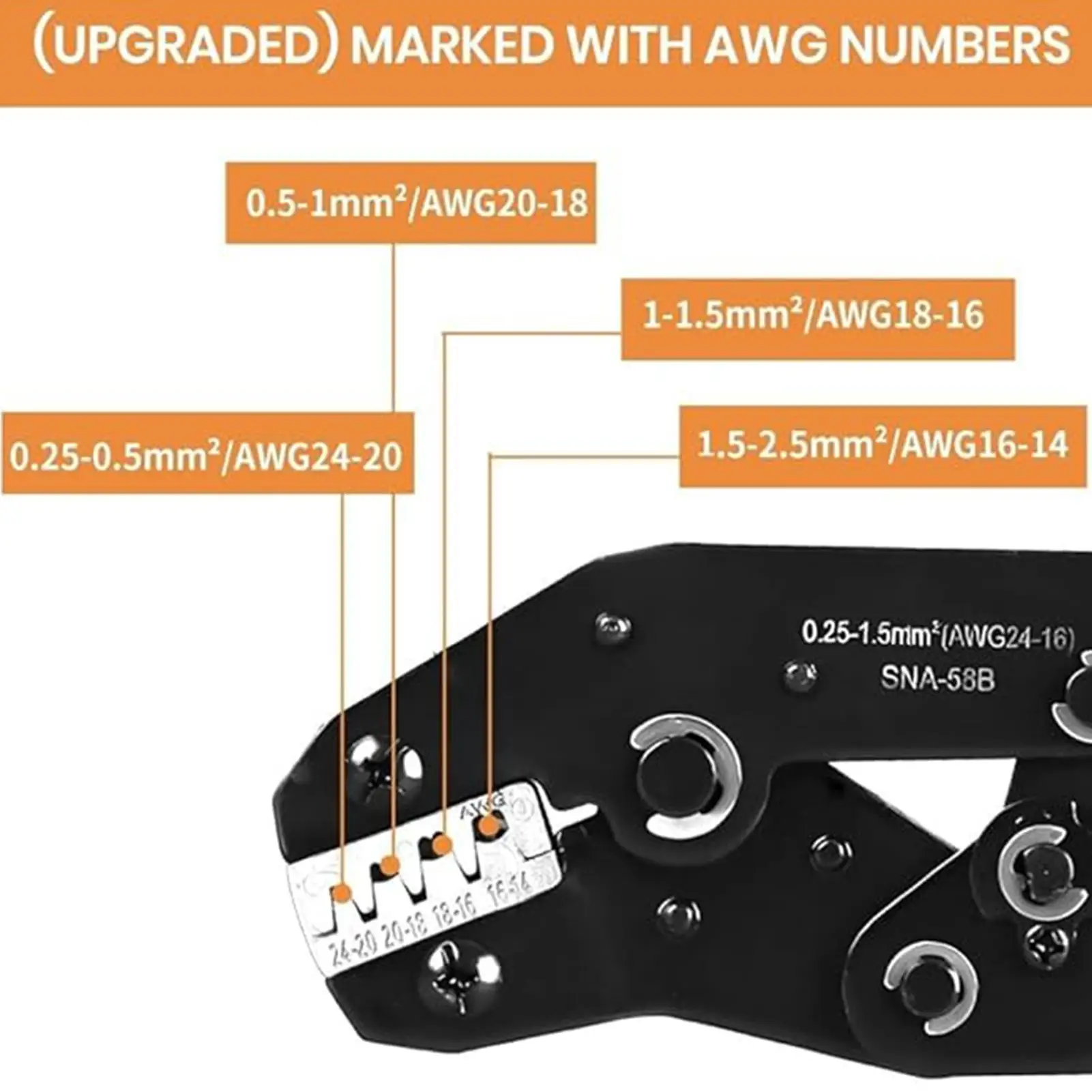 Wire Crimping Tool Ratcheting Cable Crimping Stripper Tool Multifunctional Wire Plier For Electrician Automotive Residential