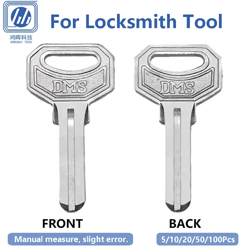 5-100Pcs/Lot Small Head DMS2.5 Hollow Round Handle Key Blank With Central Hole Punching Room Door Computer Keys 25.2x7.94x2.5mm