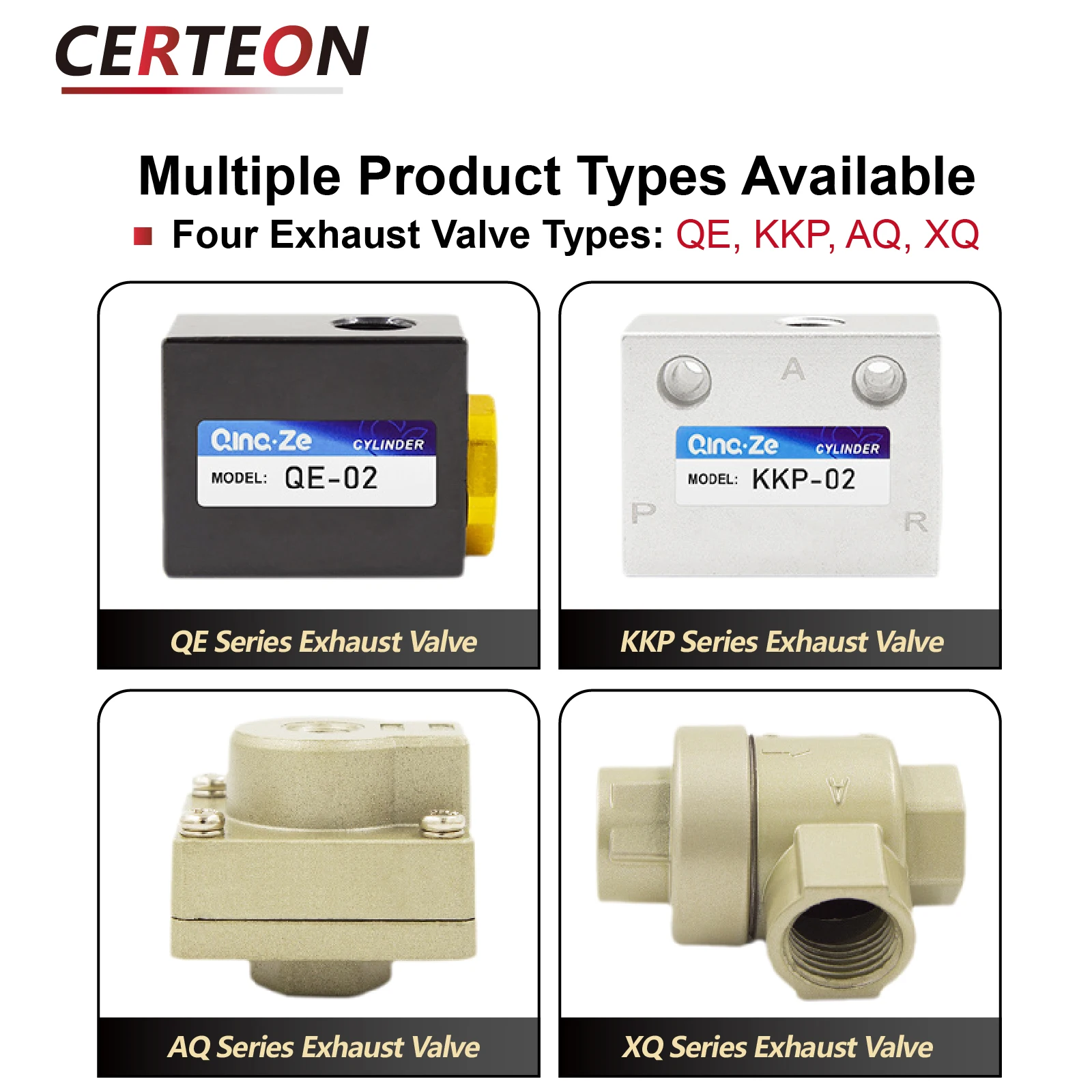صمام تفريغ هوائي سريع سلسلة QE KKP AQ XQ لتطبيقات الأسطوانات تدفق عالي توصيلة 1/8 1/4 3/8 1/2 صمام صناعي للتفريغ السريع