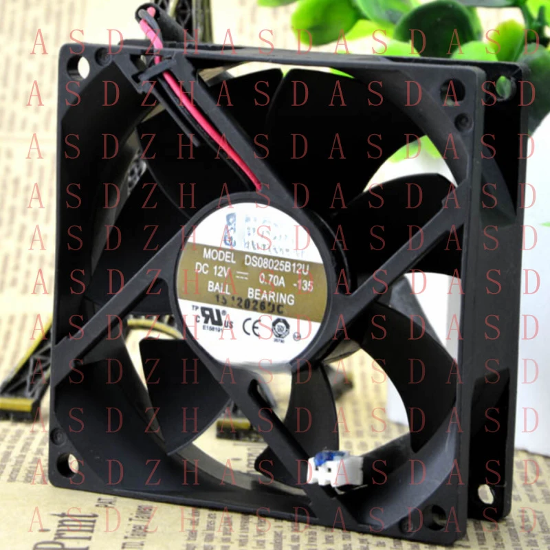 Z  for AVC 8CM 8025 12V 0.70A DS08025B12U Double Ball 2-wire Cooling Fan