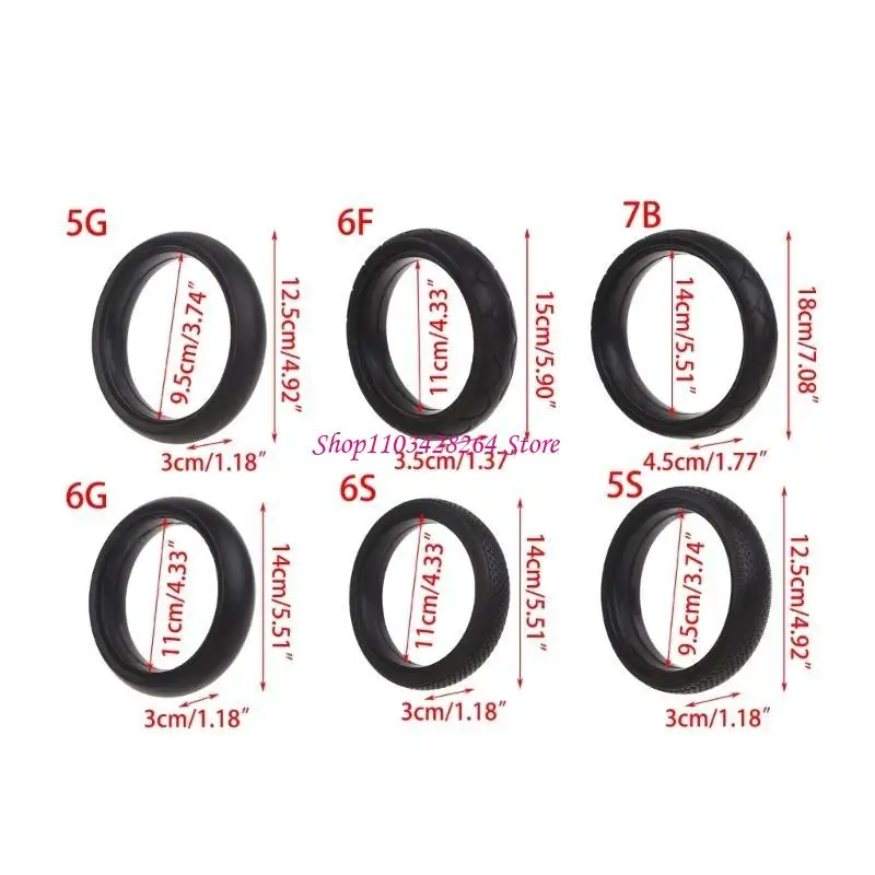 Upgraded Cart Tyre PU Stroller Tire Wheel Case for Trolley Wheel Spare Part
