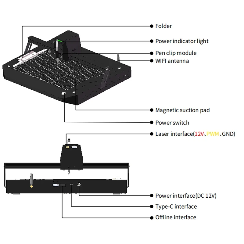 NEW 2 in 1 Pen Drawing Printer Cutting Plotter DIY Laser Machine Lettering Grbl-Plotter Writing Robot Drawing Toys for work
