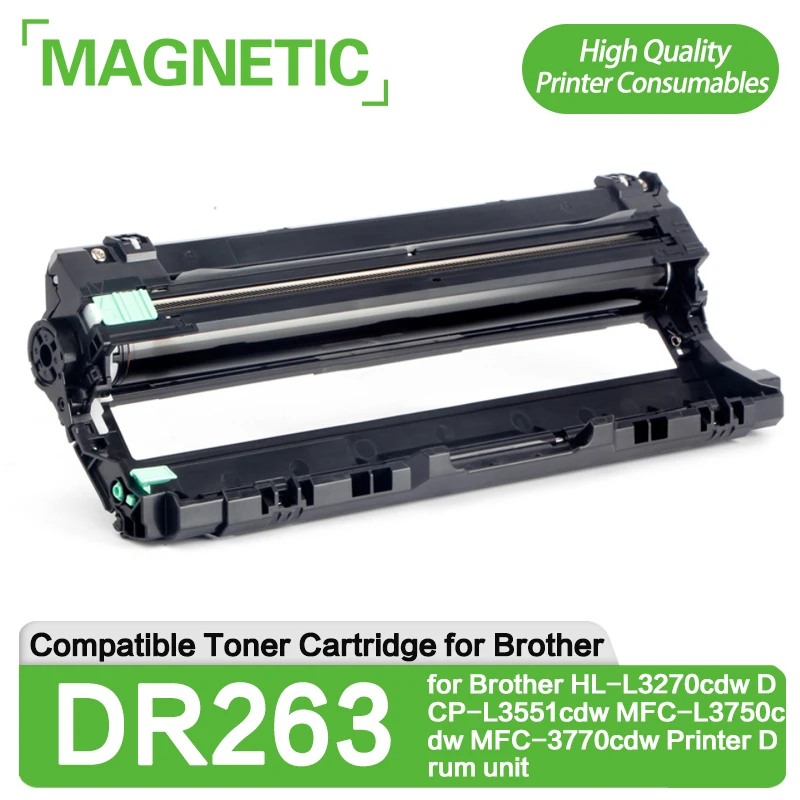 tambor para impressora cartucho de toner compativel dr263 dr267cl tn263 irmao hl l3270cdw dcp l3551cdw mfc l3750cdw mfc3770cdw unidade do 01