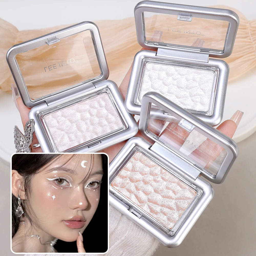 Contour Brighten Highlighter Palette White Silver Brightening Face Waterproof Monochrome High Gloss Face Repairing Eye Shadow