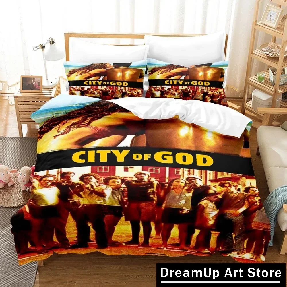 

3D Print Fashion City Of God Bedding Set Boys Girls Twin Queen Full Size Duvet Cover Pillowcase Bed Adult Bedroom