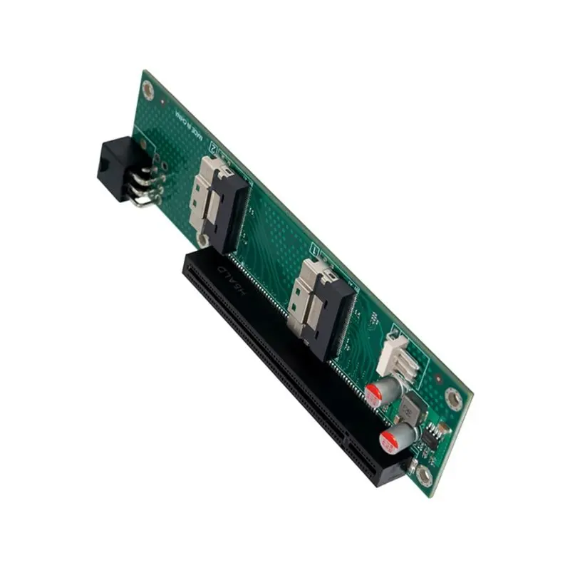 Ingenious-Pcie 5.0 X16 Dual-Port Slimsas SFF-8654 Adapter Board DC-DC Step-Down Power Supply For Single GPU External Expansion