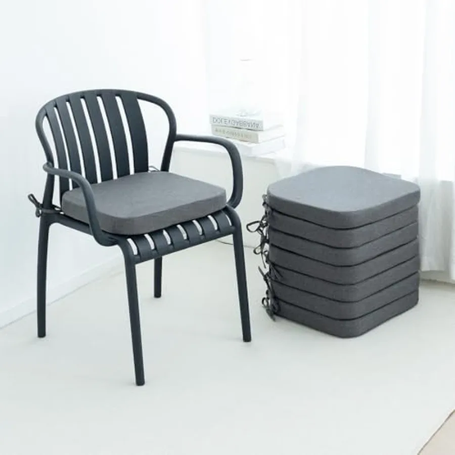 

Indoor Dining Chair Cushions with Ties for Kitchen Outdoor Seat Pads with Removable Cover Non-Slip Bottom Waterproof High-Resil
