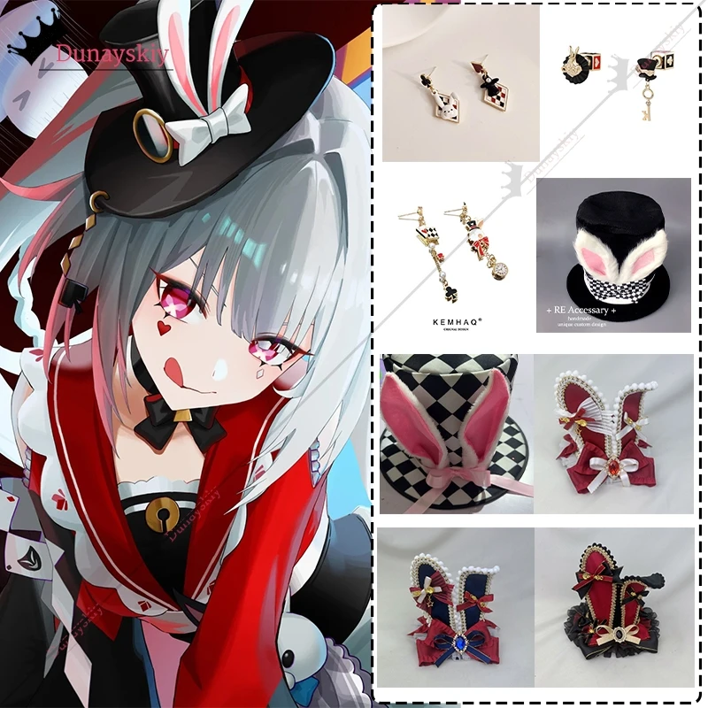 

aBc01Sparxie Cosplay Costume Earrings and hair Accessories Decora Anime Game Honkai Star Rail Sparkle SP Form Accessories Props