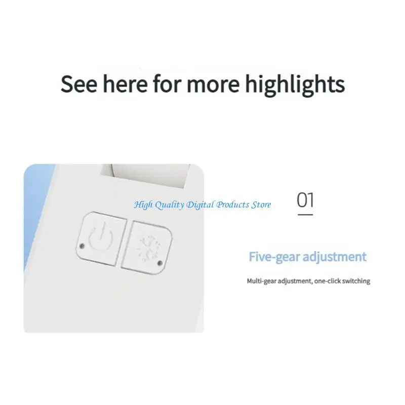 U2JE السرعة السريعة USB مروحة محمولة مع نسائم تبريد Super 9M/S و 100 مستويات قابلة للتعديل للشخصيات استخدام