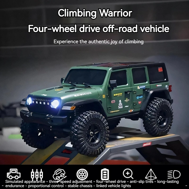 

JJRC C8801 Моделирование Wrangler Полномасштабный 1/18 RC Альпинистский автомобиль с дистанционным управлением 2,4G 4WD Внедорожник Модель джипа Игрушка в подарок