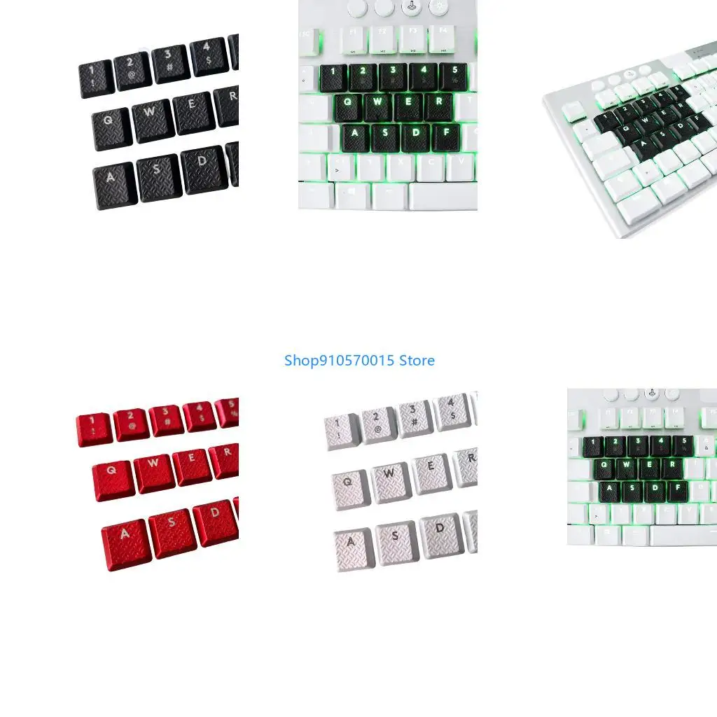 B95C Only Keycap Carbon Fiber Keycap 13Pcs Nonslip Texture Keycaps for G915/G813/G815/G913 TKL Keyboard Low Profile