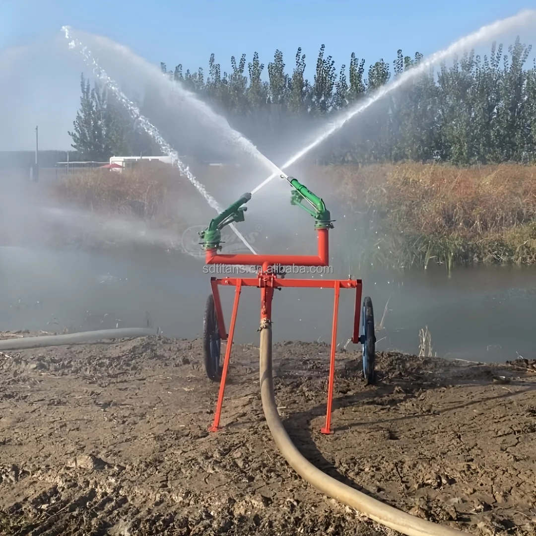 Automatic Rotating Easy-to-Use Rain G/un Sprinkler with Cart  for Farm & Orchard  Irrigation System