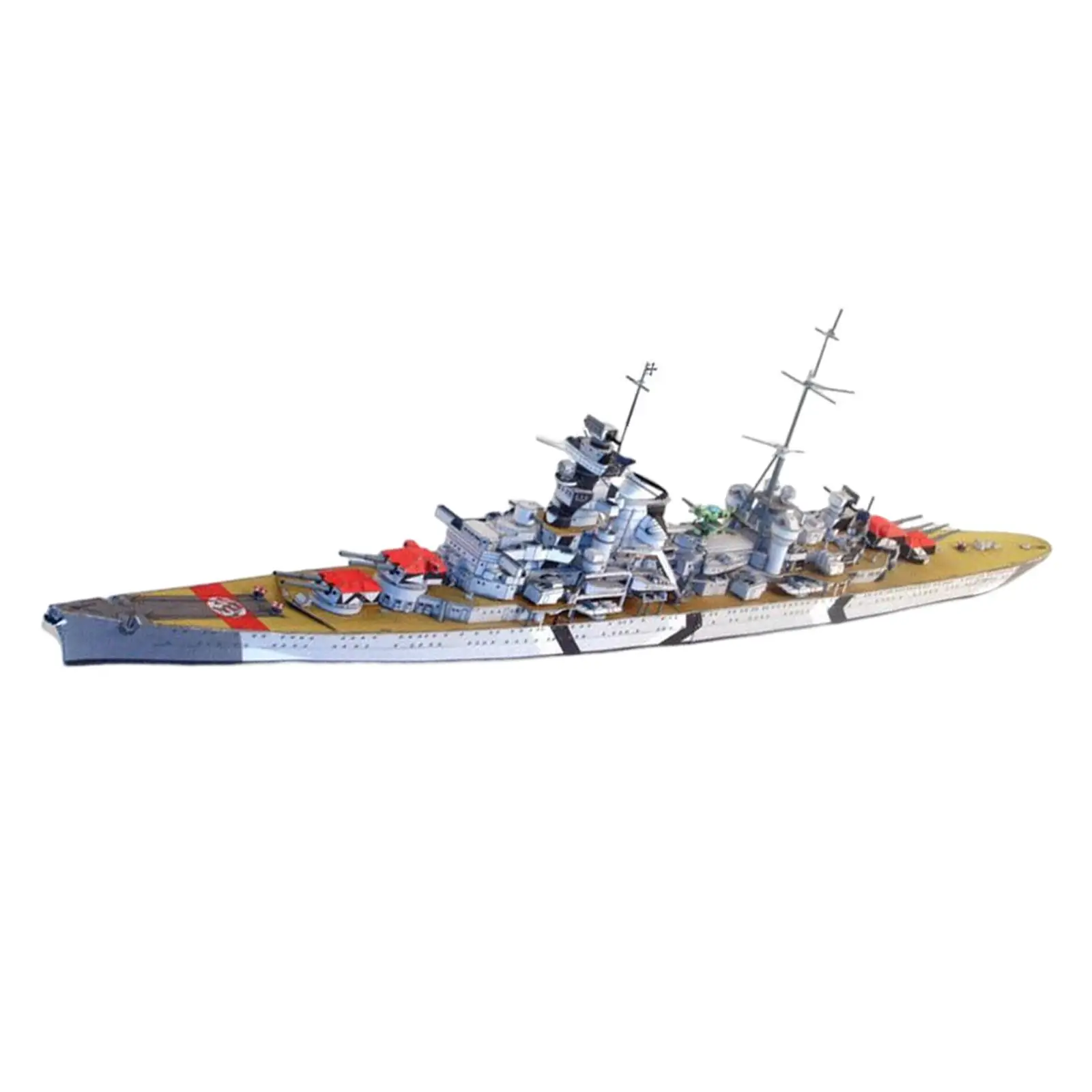 1/400 Ship Model Ornaments Collectibles DIY Assemble Durable Gifts Party Favors Paper Boat Toy for Girls Boys Teenagers