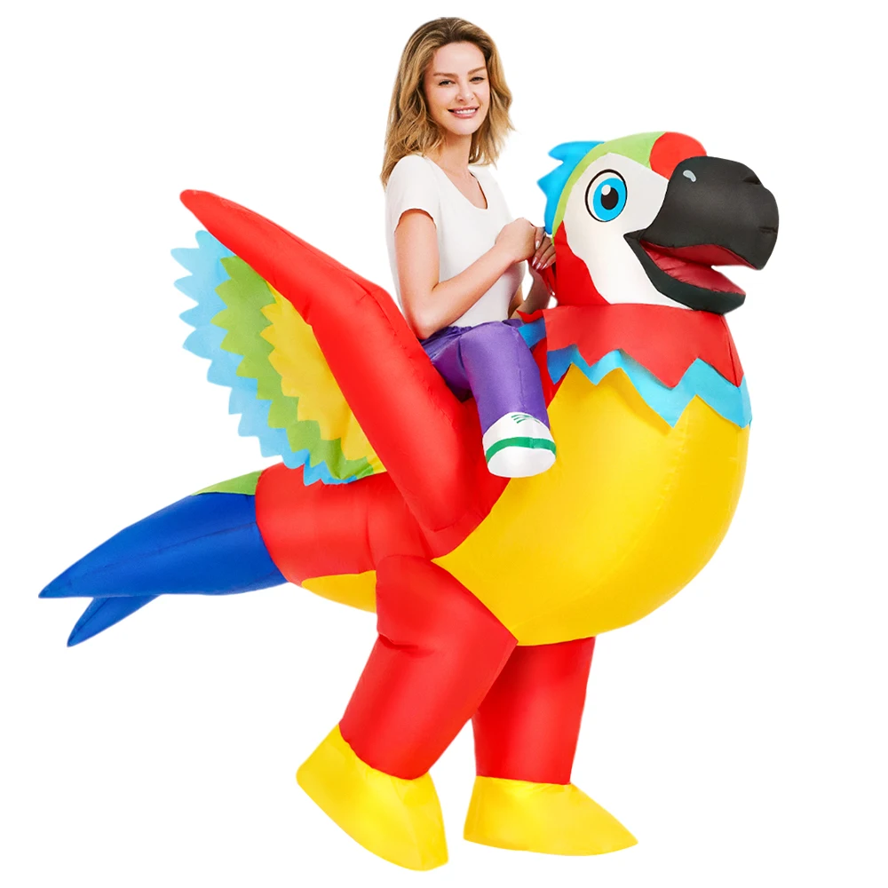 New Adult Animal Parrot Rooster Flamingo Inflatable Costume Dress Suits Purim Halloween Christmas Anime Party Cosplay Costumes