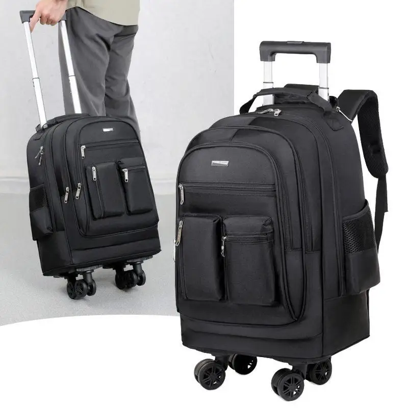 2026-new-large-capacity-double-shoulder-wheel-travel-bag-men's-backpack-pulling-suitcase-high-school-junior-high-students-boo